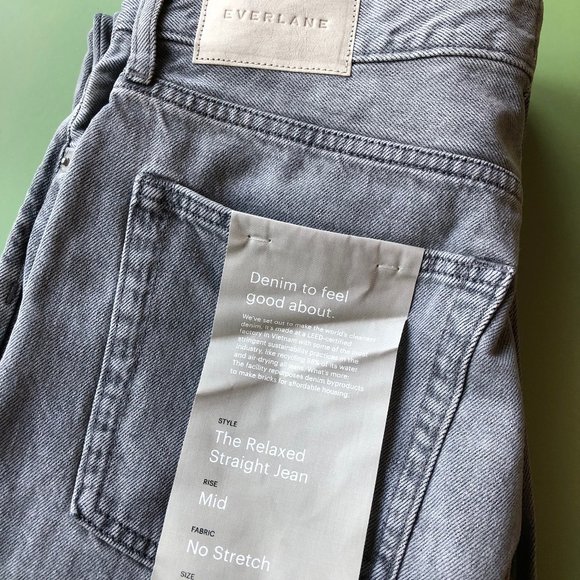 NWT Everlane size 28, 27.5" inseam light gray jeans - Picture 5 of 7